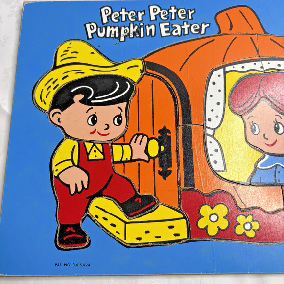 Vintage Wooden Puzzle | Peter Peter Pumpkin Eater - Picture 3 of 4